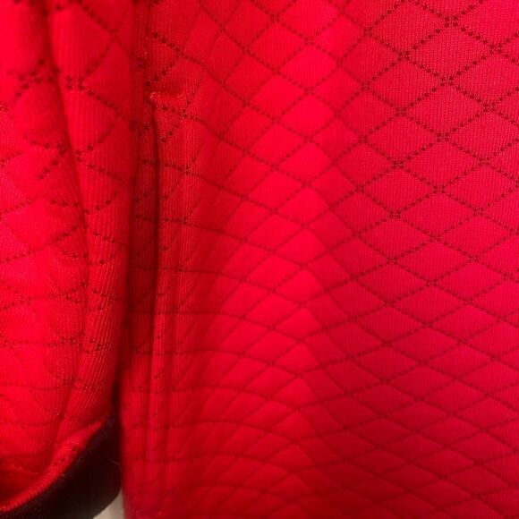 Alia Quilted Black Red Zippered Jacket - Picture 4 of 8